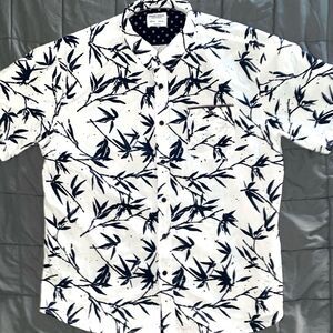 Sunrise Kingdom Men's Button-Down Baboo Print Shirt - XL